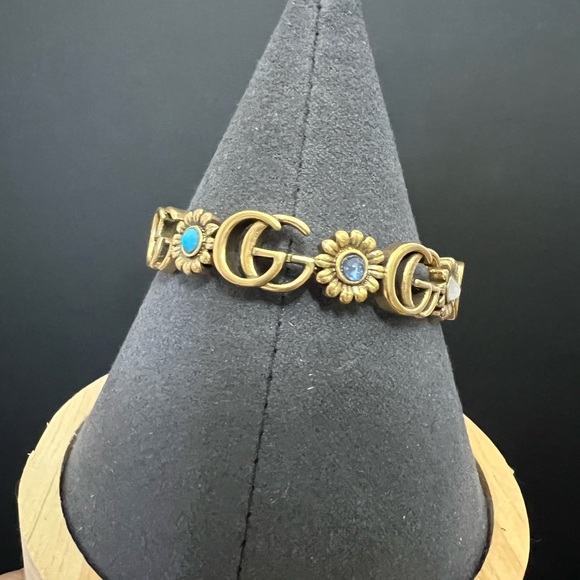 Gucci gg bangle flower cuff bracelet - Picture 7 of 8